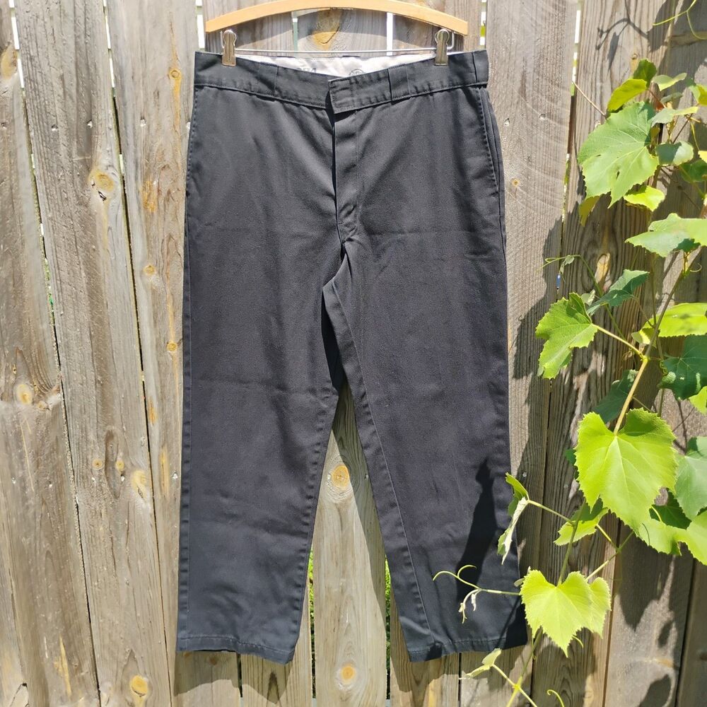Dickies 874 Original Fit Work Pants Mens 36x30 Black Heavy Duty Twill Chino